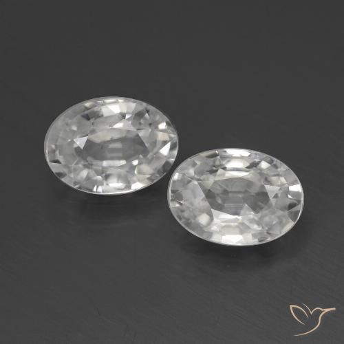 2.39ctw Natürlicher Weiß Zirkon, Oval, VS