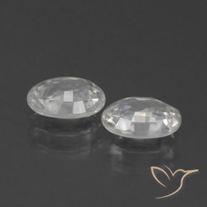 2.39 ct natürliche Weiß Zirkon-Edelsteine, Oval, VS