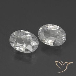 2.35 ct natürliche Weiß Zirkon-Edelsteine, Oval, VVS-VS