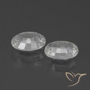 2.35 ct natürliche Weiß Zirkon-Edelsteine, Oval, VVS-VS