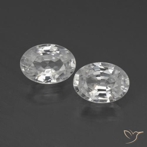 2.24ctw Natürlicher Weiß Zirkon, Oval, VS