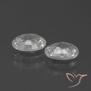2.24 ct natürliche Weiß Zirkon-Edelsteine, Oval, VS