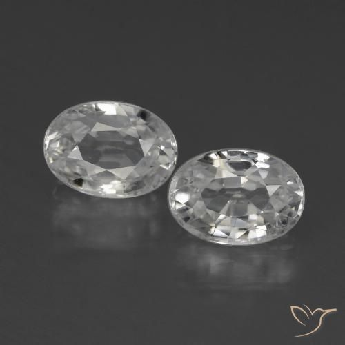 2.86ctw Natürlicher Weiß Zirkon, Oval, VVS