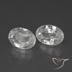 2.86 ct natürliche Weiß Zirkon-Edelsteine, Oval, VVS
