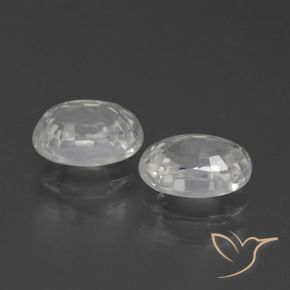 2.86 ct natürliche Weiß Zirkon-Edelsteine, Oval, VVS