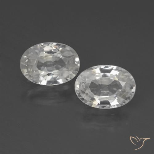 2.38ctw Natürlicher Weiß Zirkon, Oval, VS