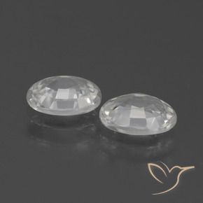 2.38 ct natürliche Weiß Zirkon-Edelsteine, Oval, VS