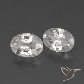 2.32 ct natürliche Weiß Zirkon-Edelsteine, Oval, VVS-VS