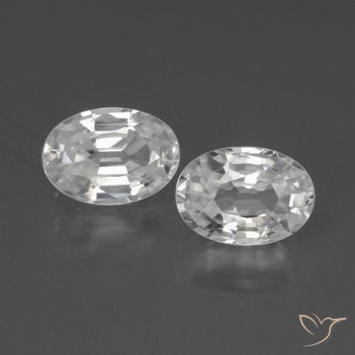 2.48ctw Natürlicher Weiß Zirkon, Oval, VVS