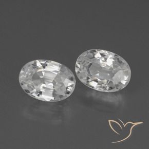 2.48 ct natürliche Weiß Zirkon-Edelsteine, Oval, VVS