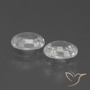 2.48 ct natürliche Weiß Zirkon-Edelsteine, Oval, VVS