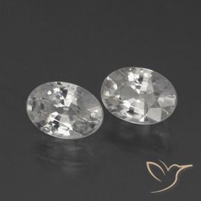 2.36 ct natürliche Weiß Zirkon-Edelsteine, Oval, VVS