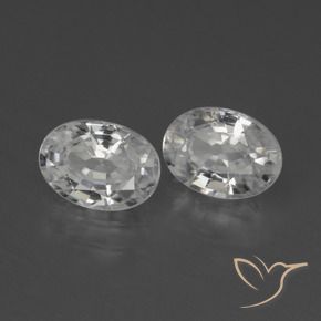 2.45 ct natürliche Weiß Zirkon-Edelsteine, Oval, VS