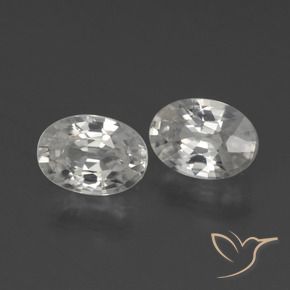 2.27 ct natürliche Weiß Zirkon-Edelsteine, Oval, VVS-VS