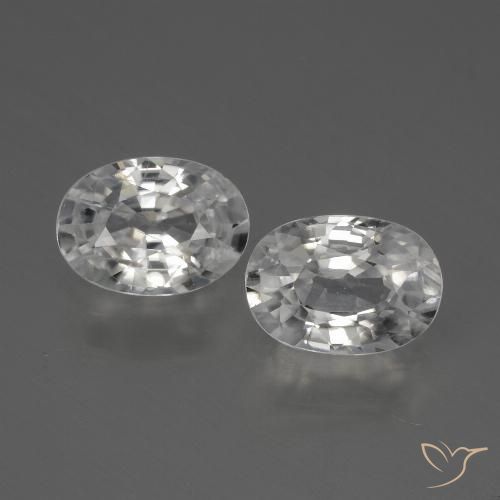 2.33ctw Natürlicher Weiß Zirkon, Oval, VS