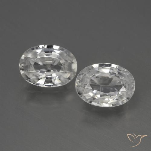 2.28ctw Natürlicher Weiß Zirkon, Oval, VS