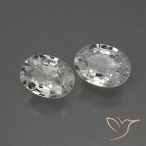 2.28 ct natürliche Weiß Zirkon-Edelsteine, Oval, VS