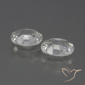 2.28 ct natürliche Weiß Zirkon-Edelsteine, Oval, VS