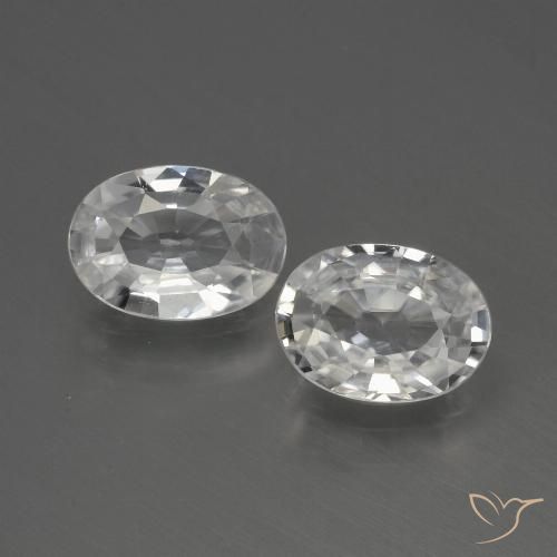 2.13ctw Natürlicher Weiß Zirkon, Oval, VVS