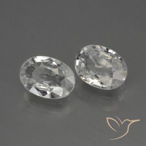 2.13 ct natürliche Weiß Zirkon-Edelsteine, Oval, VVS