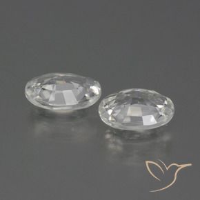 2.13 ct natürliche Weiß Zirkon-Edelsteine, Oval, VVS