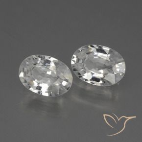 2.37 ct natürliche Weiß Zirkon-Edelsteine, Oval, VVS-VS