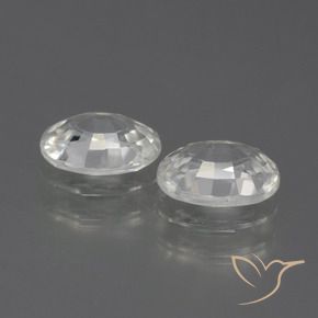 2.37 ct natürliche Weiß Zirkon-Edelsteine, Oval, VVS-VS