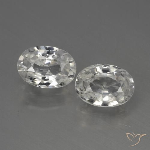 2.43ctw Natürlicher Warmweiß Zirkon, Oval, VS