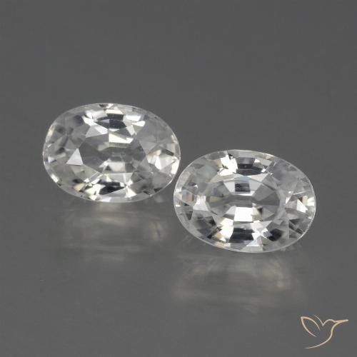 2.63ctw Natürlicher Weiß Zirkon, Oval, VVS-VS