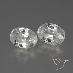 2.63 ct natürliche Weiß Zirkon-Edelsteine, Oval, VVS-VS
