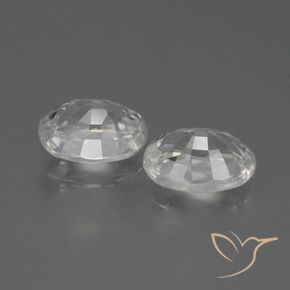 2.63 ct natürliche Weiß Zirkon-Edelsteine, Oval, VVS-VS