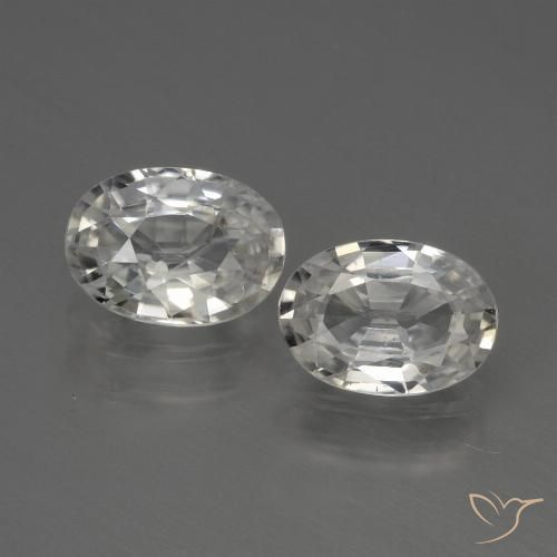 2.36ctw Natürlicher Weiß Zirkon, Oval, VS