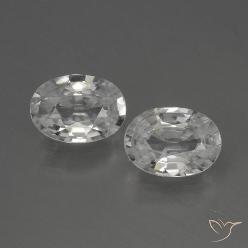 2.29ctw Natürlicher Weiß Zirkon, Oval, VS