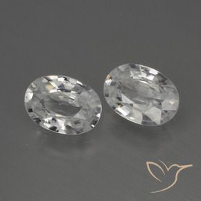 2.29 ct natürliche Weiß Zirkon-Edelsteine, Oval, VS