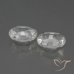 2.29 ct natürliche Weiß Zirkon-Edelsteine, Oval, VS