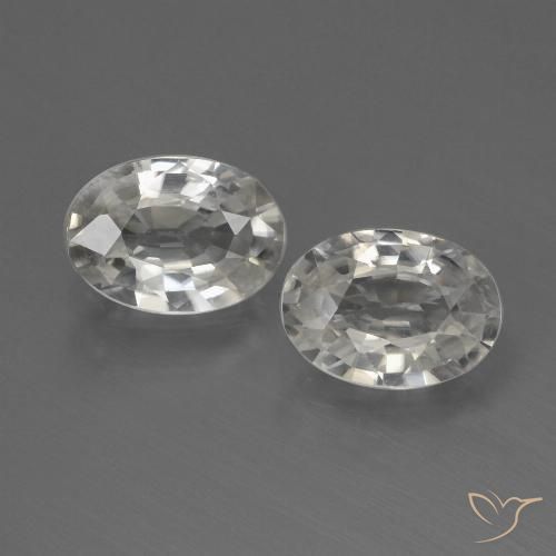 2.28ctw Natürlicher Warmweiß Zirkon, Oval, VVS