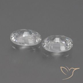 2.26 ct natürliche Weiß Zirkon-Edelsteine, Oval, VS