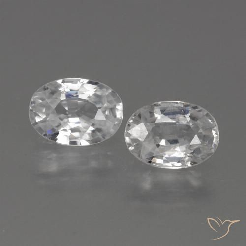 2.42ctw Natürlicher Weiß Zirkon, Oval, VS
