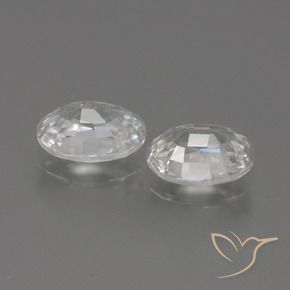 2.42 ct natürliche Weiß Zirkon-Edelsteine, Oval, VS