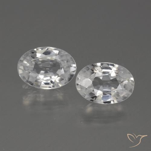 2.33ctw Natürlicher Weiß Zirkon, Oval, VS