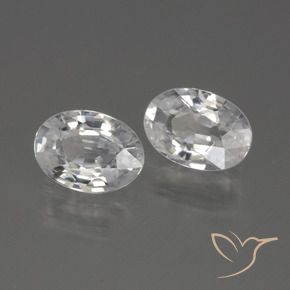 2.33 ct natürliche Weiß Zirkon-Edelsteine, Oval, VS