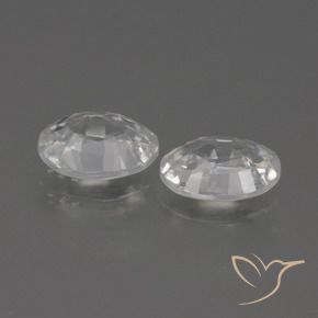 2.33 ct natürliche Weiß Zirkon-Edelsteine, Oval, VS