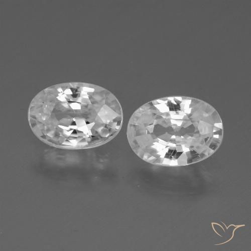 2.26ctw Natürlicher Weiß Zirkon, Oval, VS