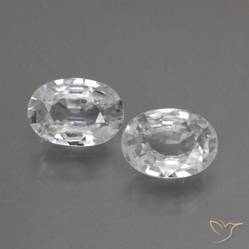 1.93ctw Natürlicher Weiß Zirkon, Oval, VS