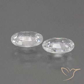 1.93 ct natürliche Weiß Zirkon-Edelsteine, Oval, VS