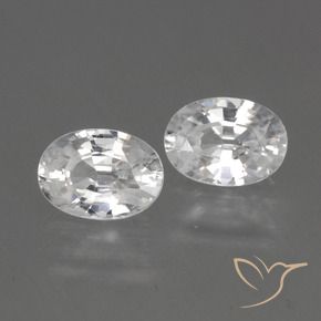 2.56 ct natürliche Weiß Zirkon-Edelsteine, Oval, VS
