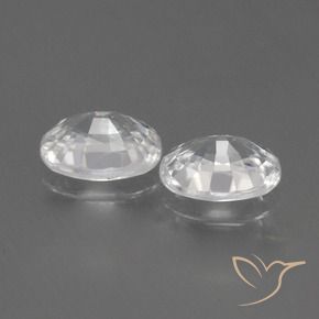 2.56 ct natürliche Weiß Zirkon-Edelsteine, Oval, VS
