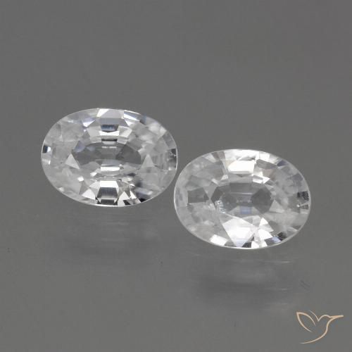 2.24ctw Natürlicher Weiß Zirkon, Oval, VS