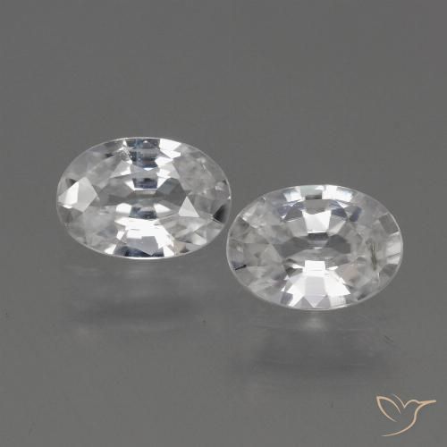 2.17ctw Natürlicher Weiß Zirkon, Oval, VS