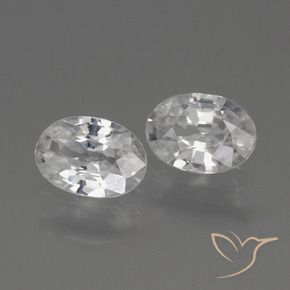 2.17 ct natürliche Weiß Zirkon-Edelsteine, Oval, VS